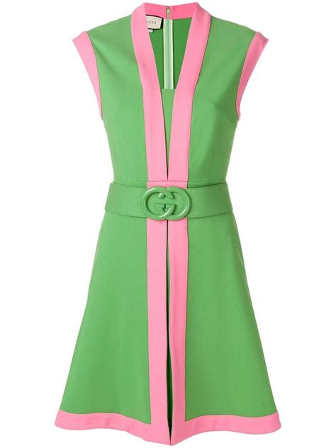 gucci green dress ss19|gucci pink and green dress.